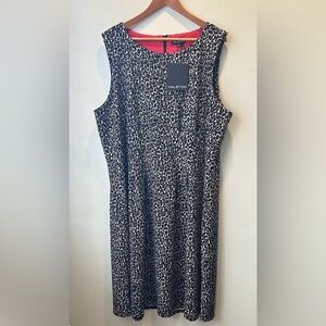 Halston Heritage Black and White Leopard Dress